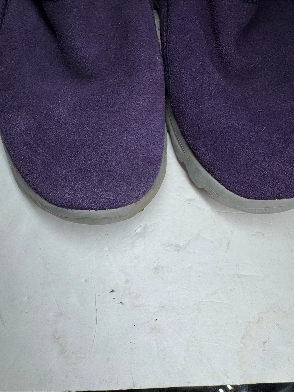 Skechers on-the-go Purple leather Suede Plush-Lined Winter Boots 8.5 slip on